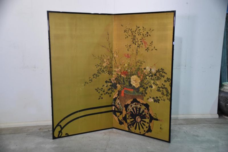 Japanese Ikebana Flower Cart Screen - Image 5
