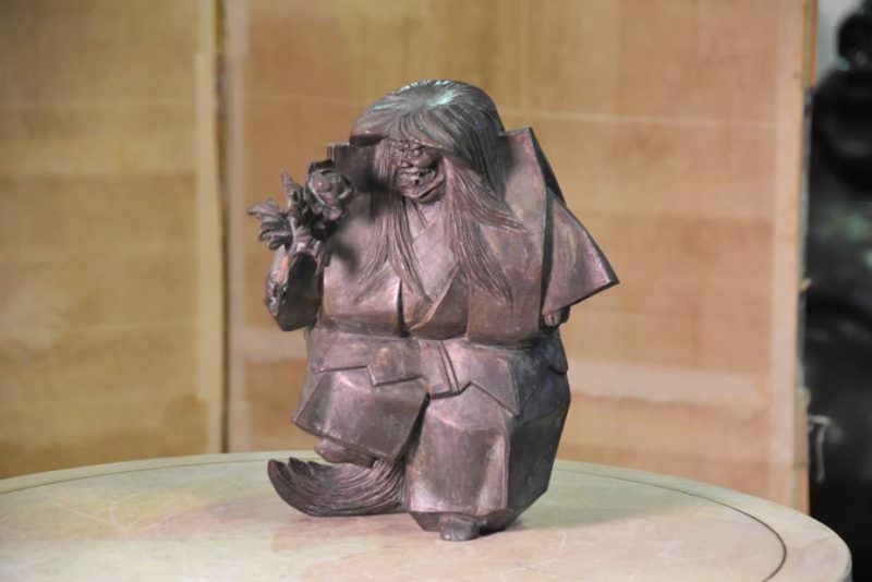 Japanese Bronze Noh Actor - Image 2