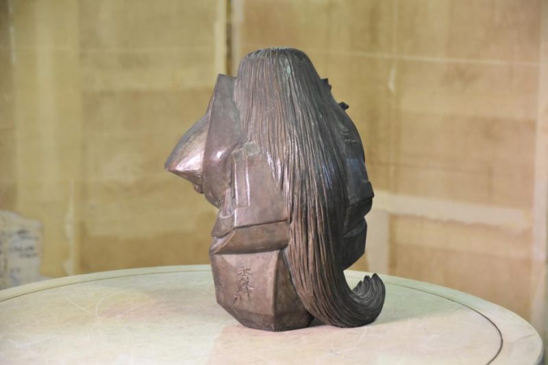 Japanese Bronze Noh Actor - Image 9
