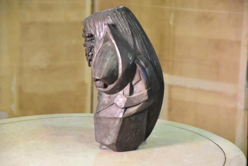 Japanese Bronze Noh Actor - Image 7