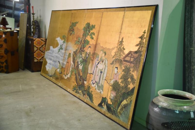 Japanese Kano School Edo Period Screen - Image 7