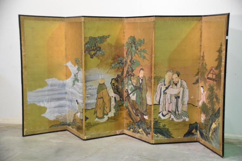 Japanese Kano School Edo Period Screen - Image 4