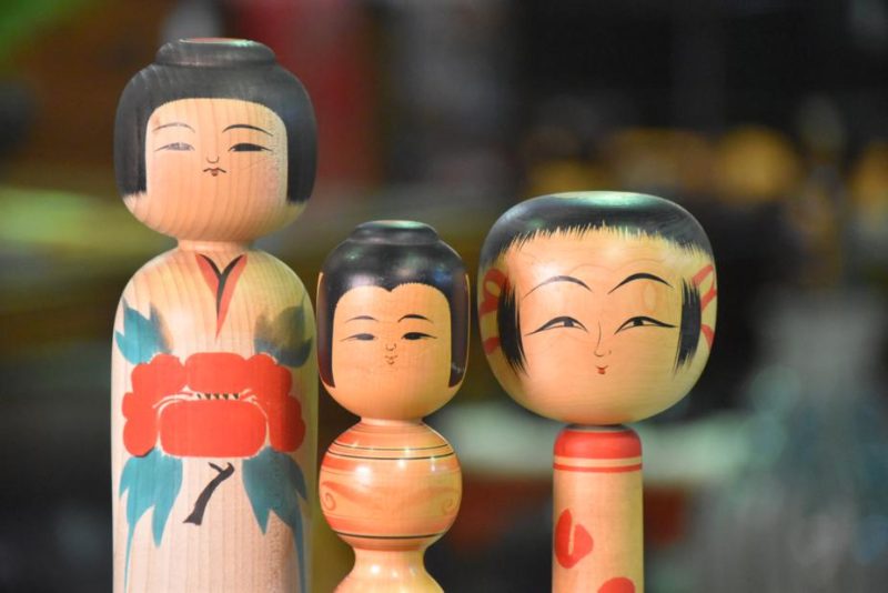 3 Unusual Japanese Kokeshi Dolls - Image 2