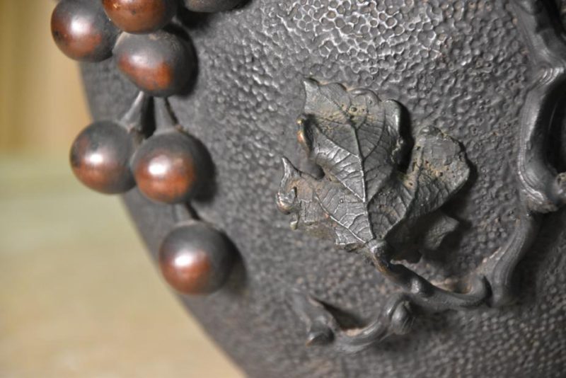 Japanese Bronze Grape Vine Vase - Image 12