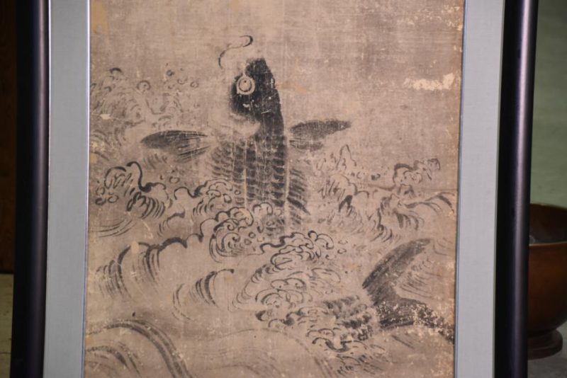 Edo Period Leaping Koi Painting - Image 2