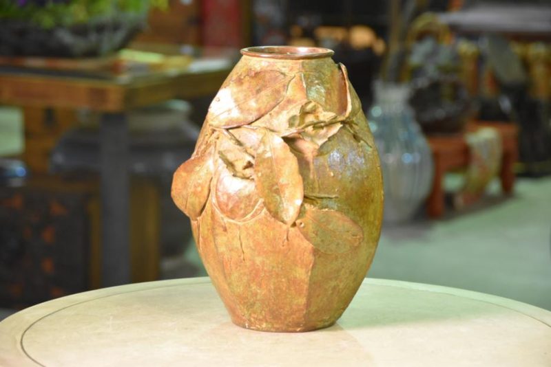 Japanese Bronze Persimmon Vase