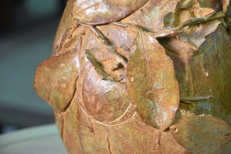Japanese Bronze Persimmon Vase - Image 13