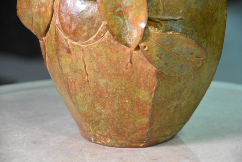 Japanese Bronze Persimmon Vase - Image 12