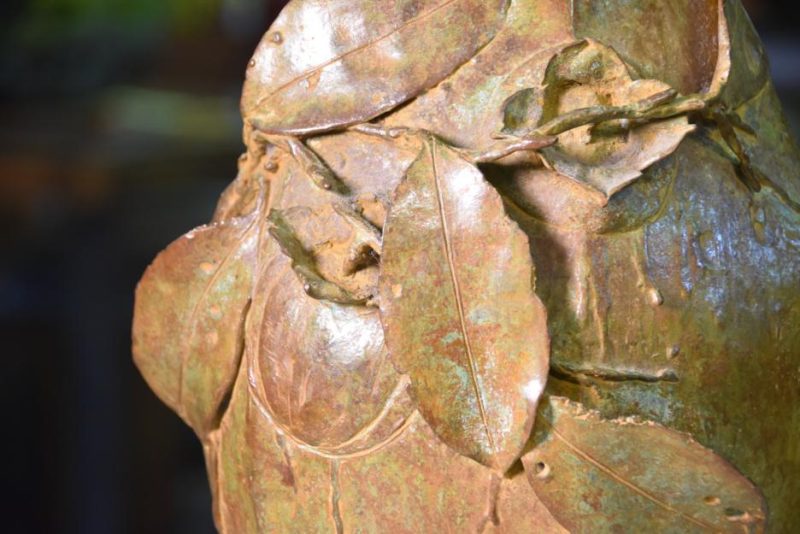 Japanese Bronze Persimmon Vase - Image 7