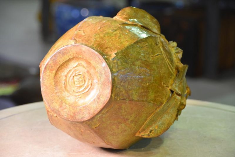 Japanese Bronze Persimmon Vase - Image 4