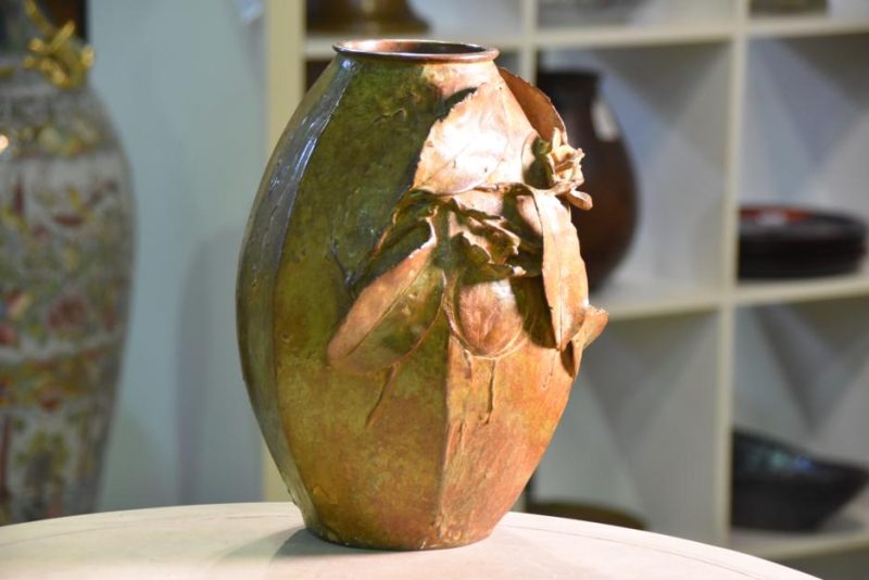 Japanese Bronze Persimmon Vase - Image 3