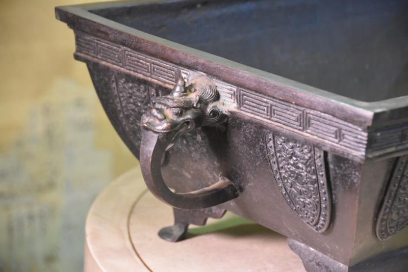Japanese Bronze Flower Vase - Image 8