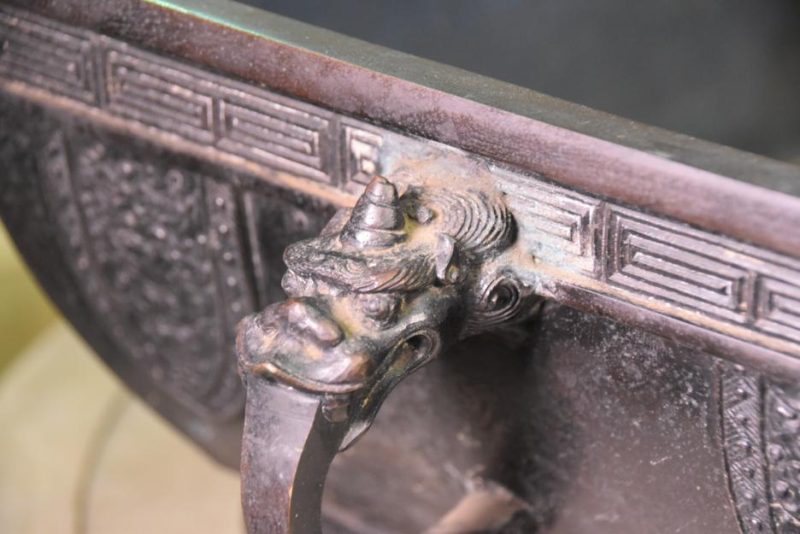 Japanese Bronze Flower Vase - Image 7