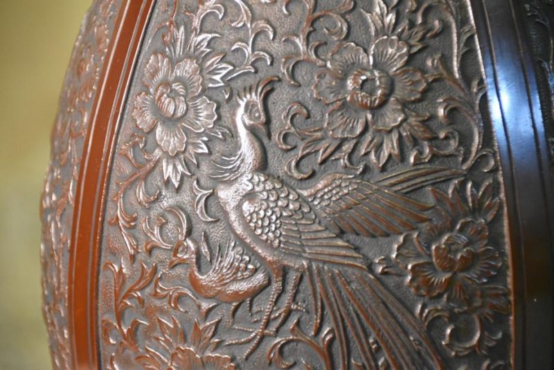Japanese Bronze Phoenix Vase - Image 15
