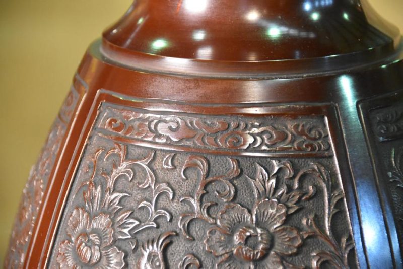 Japanese Bronze Phoenix Vase - Image 14