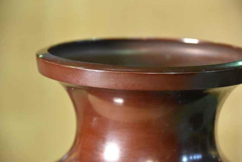Japanese Bronze Phoenix Vase - Image 13