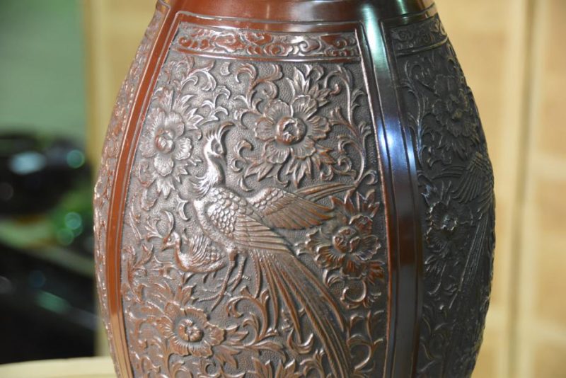 Japanese Bronze Phoenix Vase - Image 10