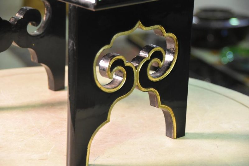 Lacquered Wooden Shrine Stand - Image 7