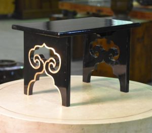 Lacquered Wooden Shrine Stand
