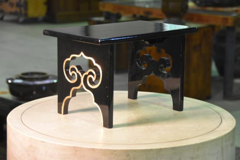 Lacquered Wooden Shrine Stand