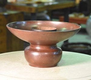 Japanese Bronze Ikenobu Vase