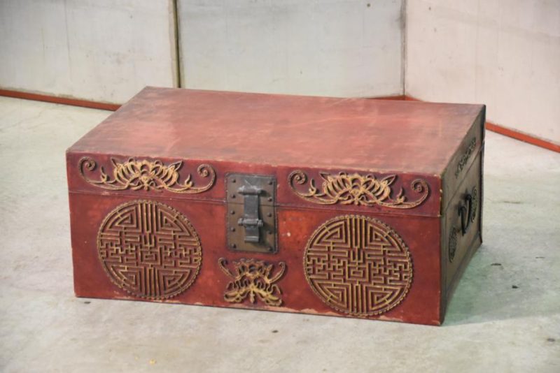 Chinese Leather Trunk - Image 2