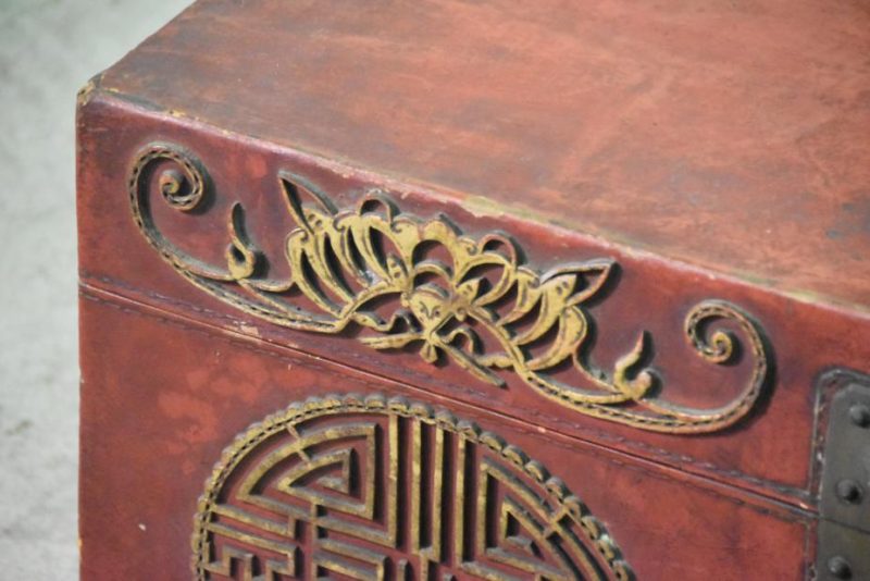 Chinese Leather Trunk - Image 10