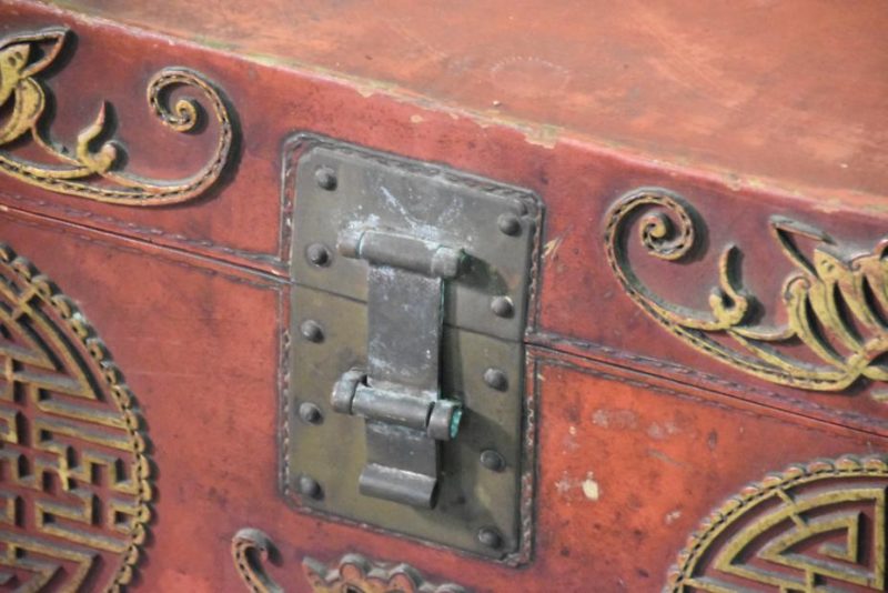 Chinese Leather Trunk - Image 8