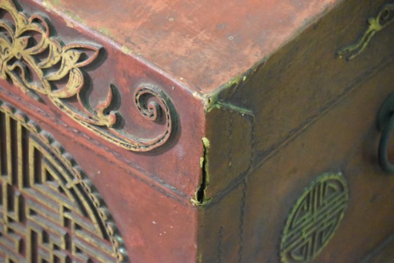 Chinese Leather Trunk - Image 7