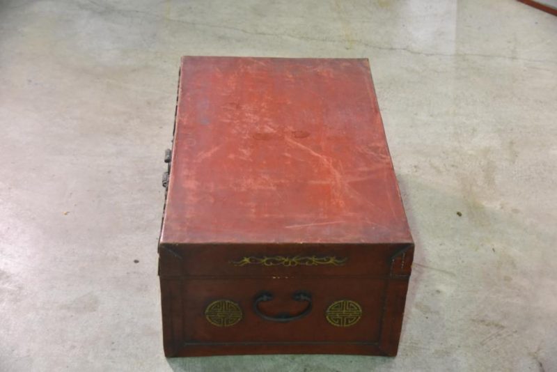 Chinese Leather Trunk - Image 6