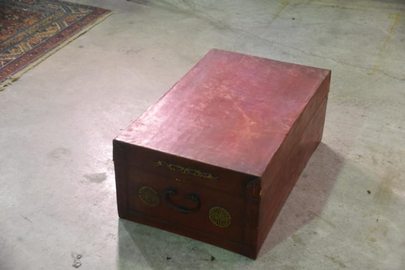 Chinese Leather Trunk - Image 5