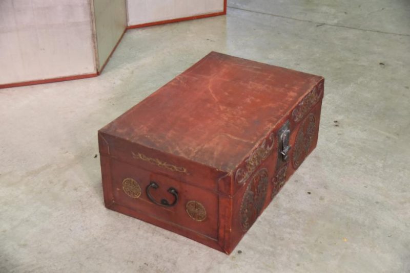 Chinese Leather Trunk - Image 4