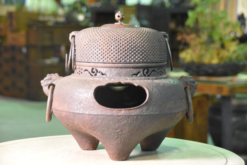 Japanese Cast Iron Chagama (Brazier and Kettle) - Image 13
