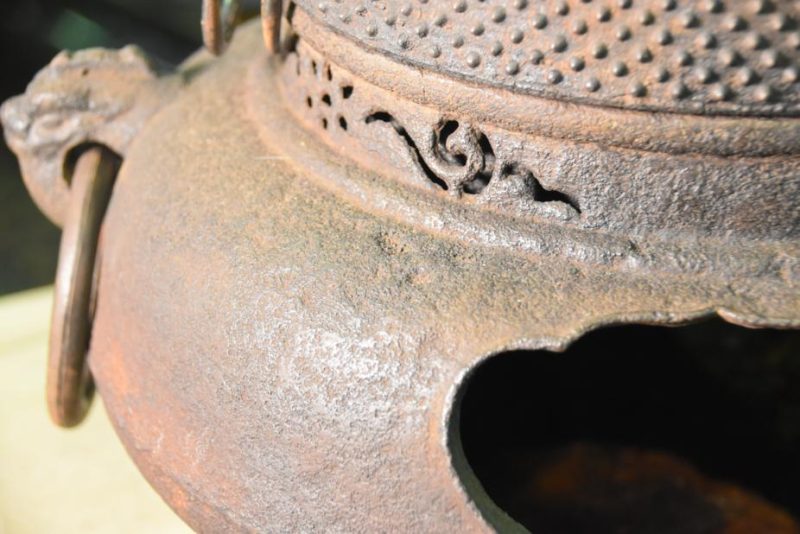 Japanese Cast Iron Chagama (Brazier and Kettle) - Image 11