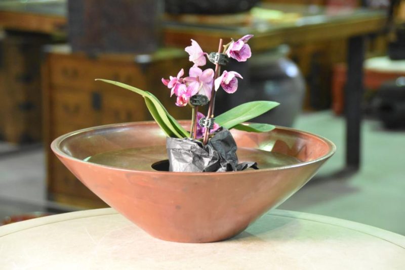 Japanese Bronze Ikebana Vase