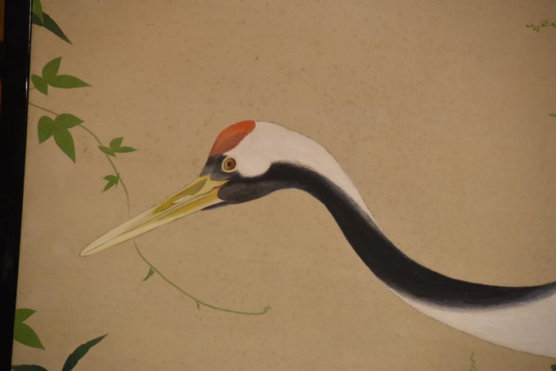 Japanese Crane Two Panel Screen - Image 14