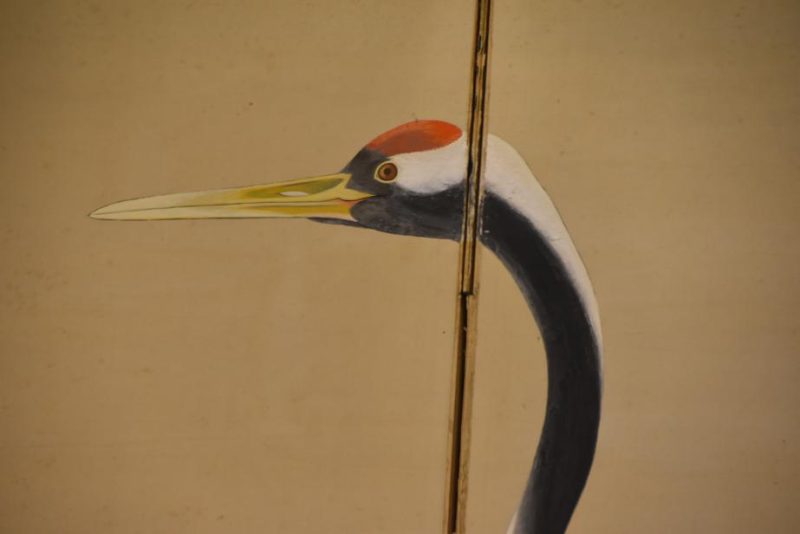 Japanese Crane Two Panel Screen - Image 13