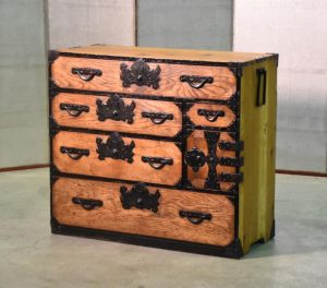 Antique Japanese Sendai Region Clothing Chest