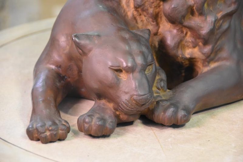 Japanese Bronze Lion Statue - Image 12
