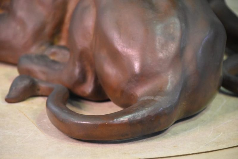 Japanese Bronze Lion Statue - Image 9