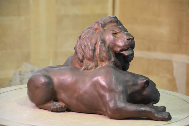 Japanese Bronze Lion Statue - Image 7