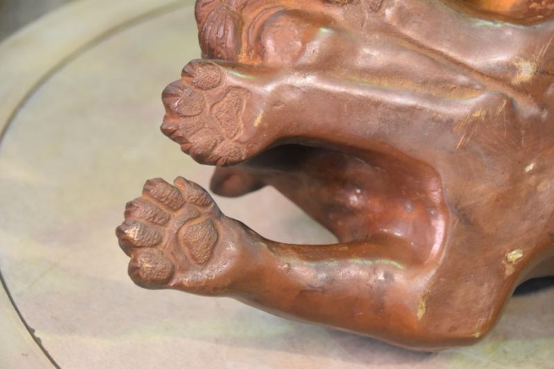 Japanese Bronze Lion Statue - Image 3