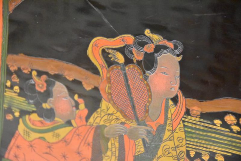 Chinese Antique Lacquered Panel - Image 8