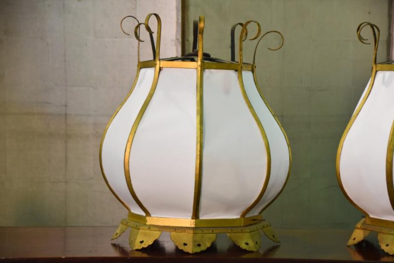 A Pair of Gilded Japanese Temple Hanging Lanterns - Image 13