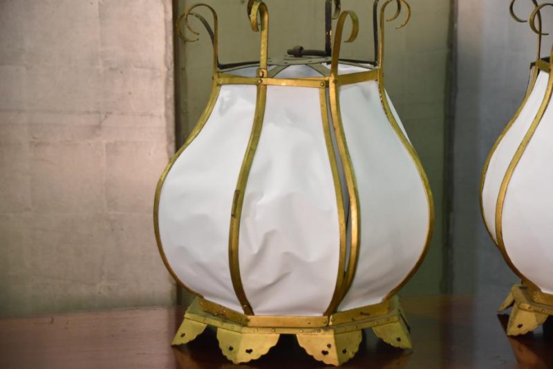 A Pair of Gilded Japanese Temple Hanging Lanterns - Image 11