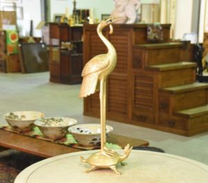 Japanese Bronze Turtle and Crane (Old and New)