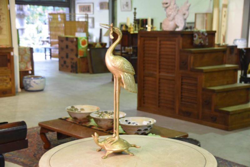 Japanese Bronze Turtle and Crane (Old and New) - Image 5