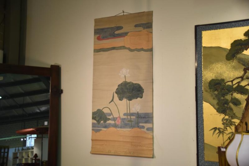 Japanese Lotus Scroll