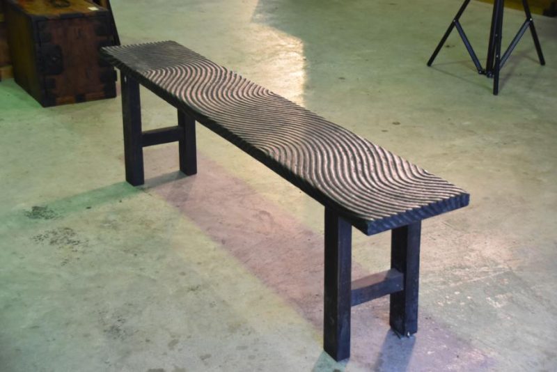 Wooden Wave Bench