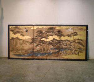 Japanese Edo Period Kano School 6 Panel Screen